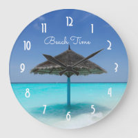 Scenic Tropical Beach with Thatched Umbrella