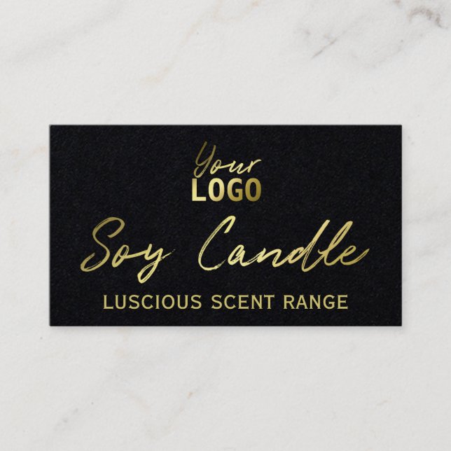 Scent-List-Karte für schwarze und goldene Sohlen Visitenkarte (Vorderseite)