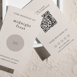 Scent Sample Fragrance Tester Beige QR Code Card