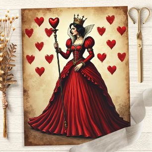 Sceptre de la Reine de Coeur Alice Papier Scrapboo