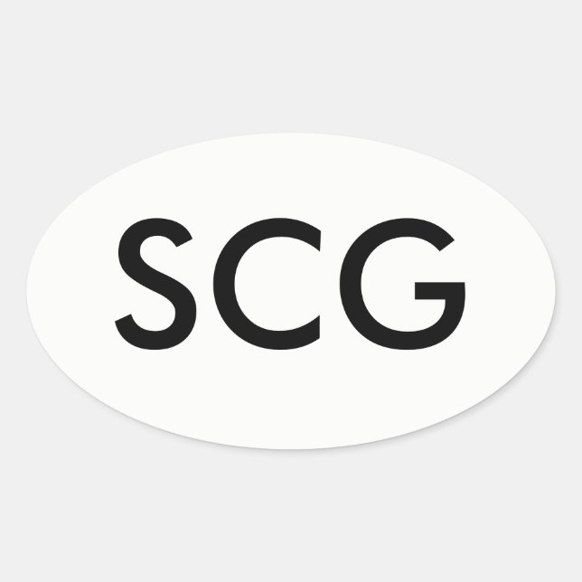 SCG-Aufkleber Ovaler Aufkleber (Vorderseite)