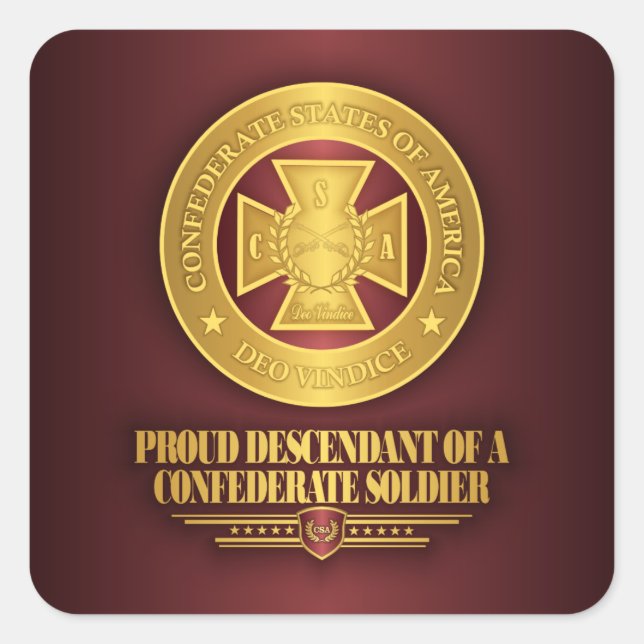 SCH - Proud Descendant Quadratischer Aufkleber (Vorderseite)