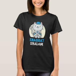 Schabbes Schalom Katze Heiliger Tag Judentum Jom T-Shirt