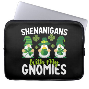 Schabernack mit meinen Gnomies Gnom St. Patrick's Laptopschutzhülle