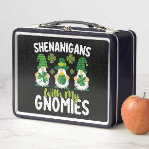Schabernack mit meinen Gnomies Gnom St. Patrick's Metall Brotdose