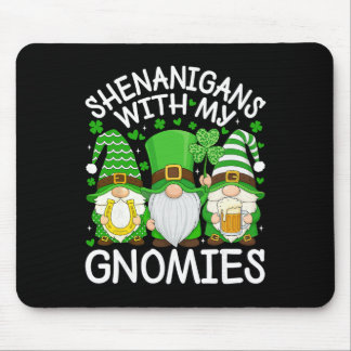 Schabernack mit meinen Gnomies St. Patrick's Day G Mousepad