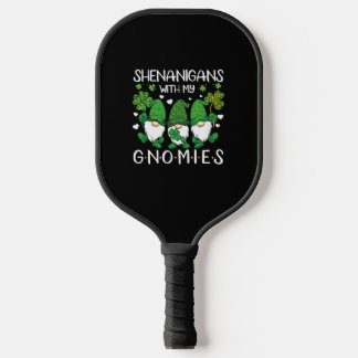 Schabernack mit meinen Gnomies St. Patrick's Day G Pickleball Schläger