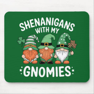 Schabernack mit meinen Gnomies St. Patrick's Day I Mousepad