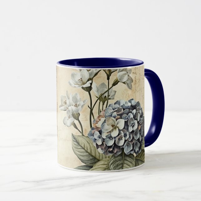 Schabige Chic-Hortensien Tasse (VorderseiteRechts)