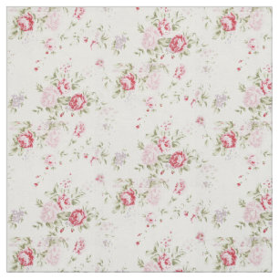 Schäbige Rose mit Blumen Stoff