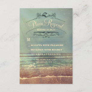 Schäbige Strandhochzeit UAWG-Karte RSVP Karte