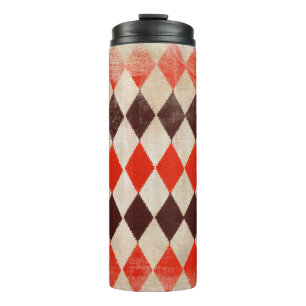 schäbiger Rhombushintergrund Thermosbecher