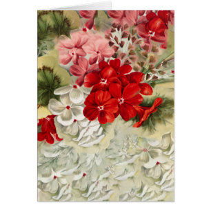 Schabiger vintage elfenbeinfarbener rosa roter Blu
