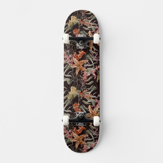 Schäbiges Seeleben-Muster Skateboard (Vorderseite)