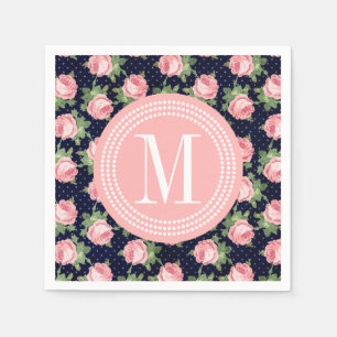 Schäbiges u. Chic-Vintage Rosen-mit Serviette
