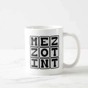 Schabkunst, Drucktechnik Kaffeetasse