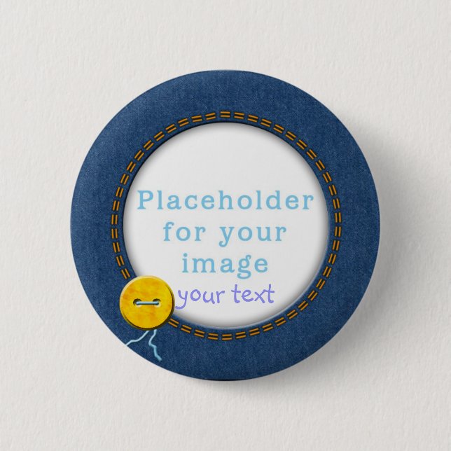 Schablone "Denim u. Knopf " Button (Vorderseite)
