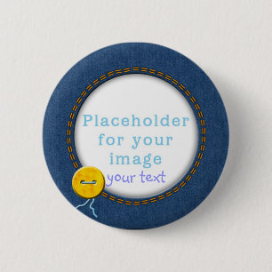 Schablone "Denim u. Knopf " Button