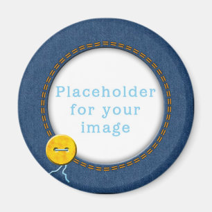 Schablone "Denim u. Knopf " Magnet