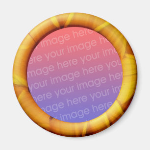 Schablone des Blumenblatt-(Rahmengrenze des Magnet