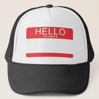 Schablone hallo mein Name ist Truckerkappe