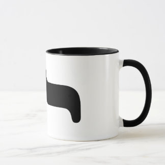 Schablone-Schriftart Parenthese Schnurrbart-Tasse Tasse