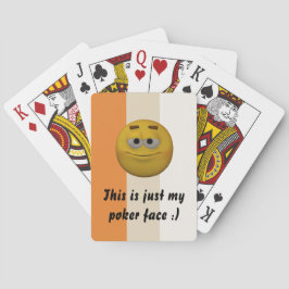 Schablone Spielkarten Poker-GesichtEmoticon