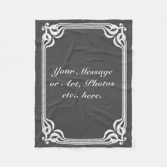 Schablone - Tafel-Hintergrund mit Grenze Fleecedecke (Vorderseite)