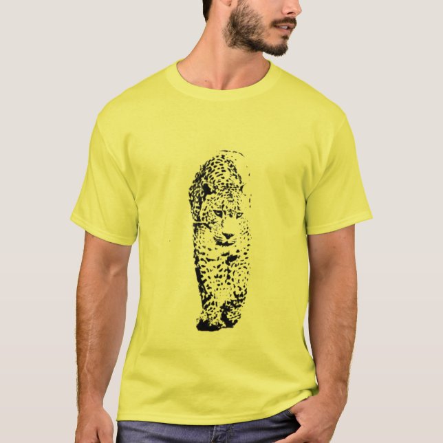 Schablonen-Leopard T-Shirt (Vorderseite)
