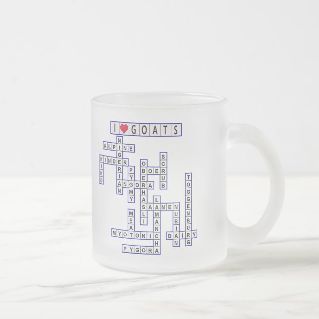 SCHABLONEN-PUZZLESPIEL-ZIEGEN MATTGLASTASSE (Rechts)