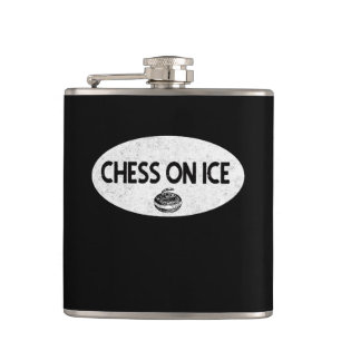 Schach auf Eiskurbelflasche Flachmann