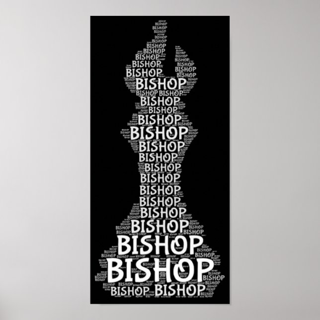Schach Bishop Word Picture Poster (Vorne)