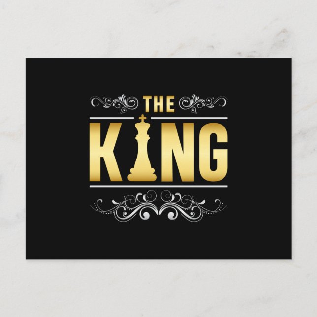 Schach-Board King Checkmate-Game-Geschenk Postkarte (Vorderseite)