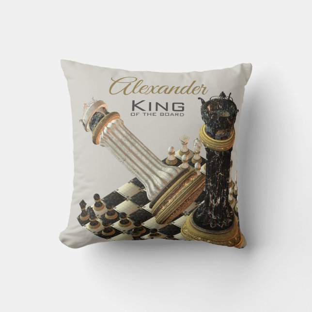 Schach-Brett-Schach-Meister Kissen (Vorderseite)