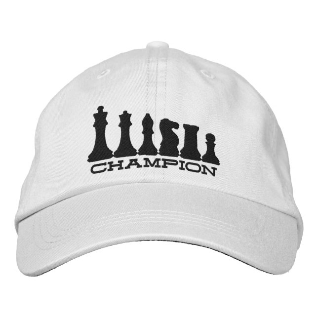 Schach Champion Bestickte Baseballkappe (Vorderseite)