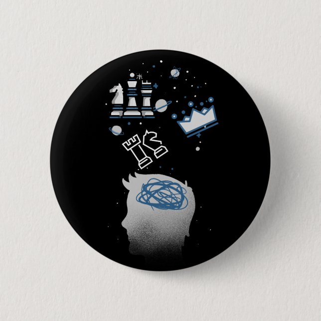 Schach Design Button (Vorderseite)