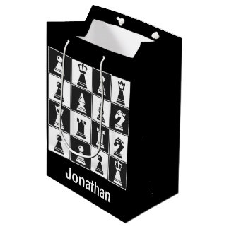 Schach-Design-Geschenktasche Mittlere Geschenktüte