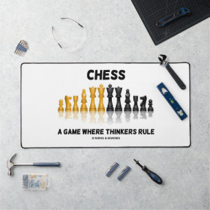 Schach Ein Spiel, in Dem Denker Herrschen Reflekti Schreibtischunterlage