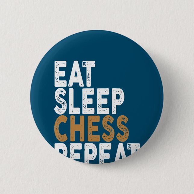 Schach essen wiederholen Schach Button (Vorderseite)