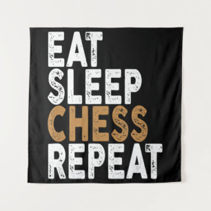Schach essen wiederholen Schach Wandteppich