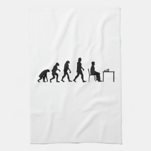 Schach - Evolution des Schachspielers Geschirrtuch