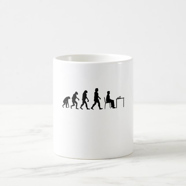 Schach - Evolution des Schachspielers Kaffeetasse (Mittel)