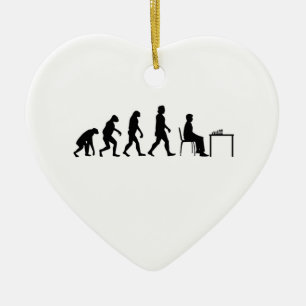 Schach - Evolution des Schachspielers Keramik Ornament