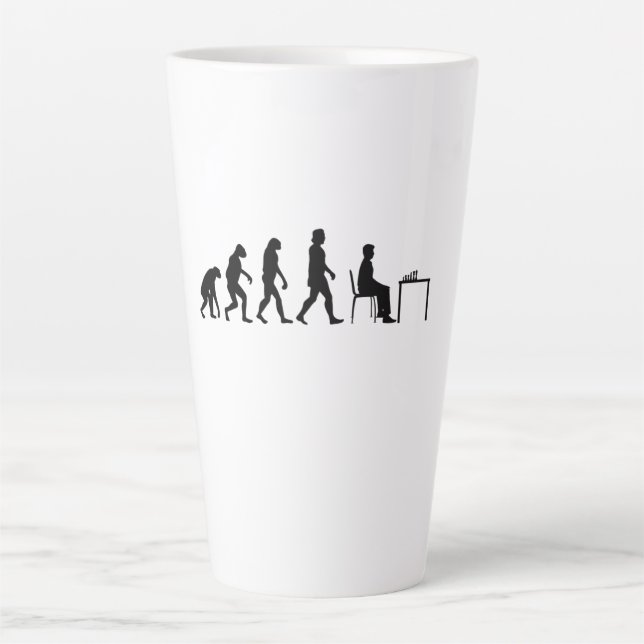 Schach - Evolution des Schachspielers Milchtasse (Vorderseite)
