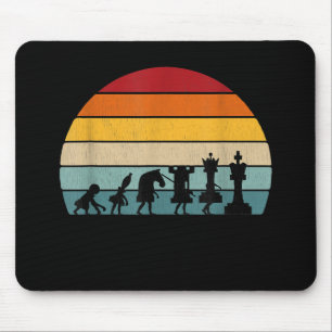 Schach Evolution Retro Vintages Geschenk für ein  Mousepad