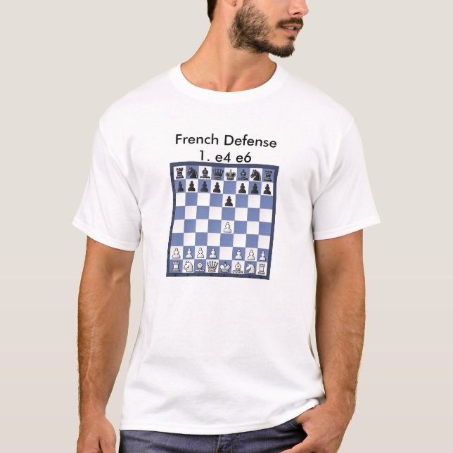Schach-französisches Verteidigungs-Shirt T-Shirt (Vorderseite)