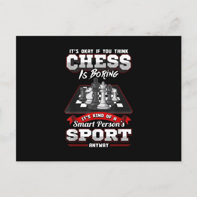 Schach Funny Quotes Spaß Redewendungen Einladungspostkarte (Vorderseite)