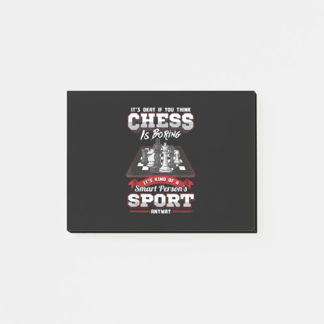 Schach Funny Quotes Spaß Redewendungen Post-it Klebezettel (Vorderseite)