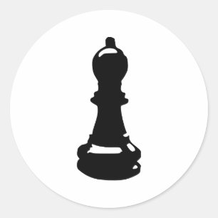 Schach - gepflegt runder aufkleber