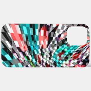 Schach, gewirbelt unter Rot und Blau, Panorama Case-Mate iPhone Hülle